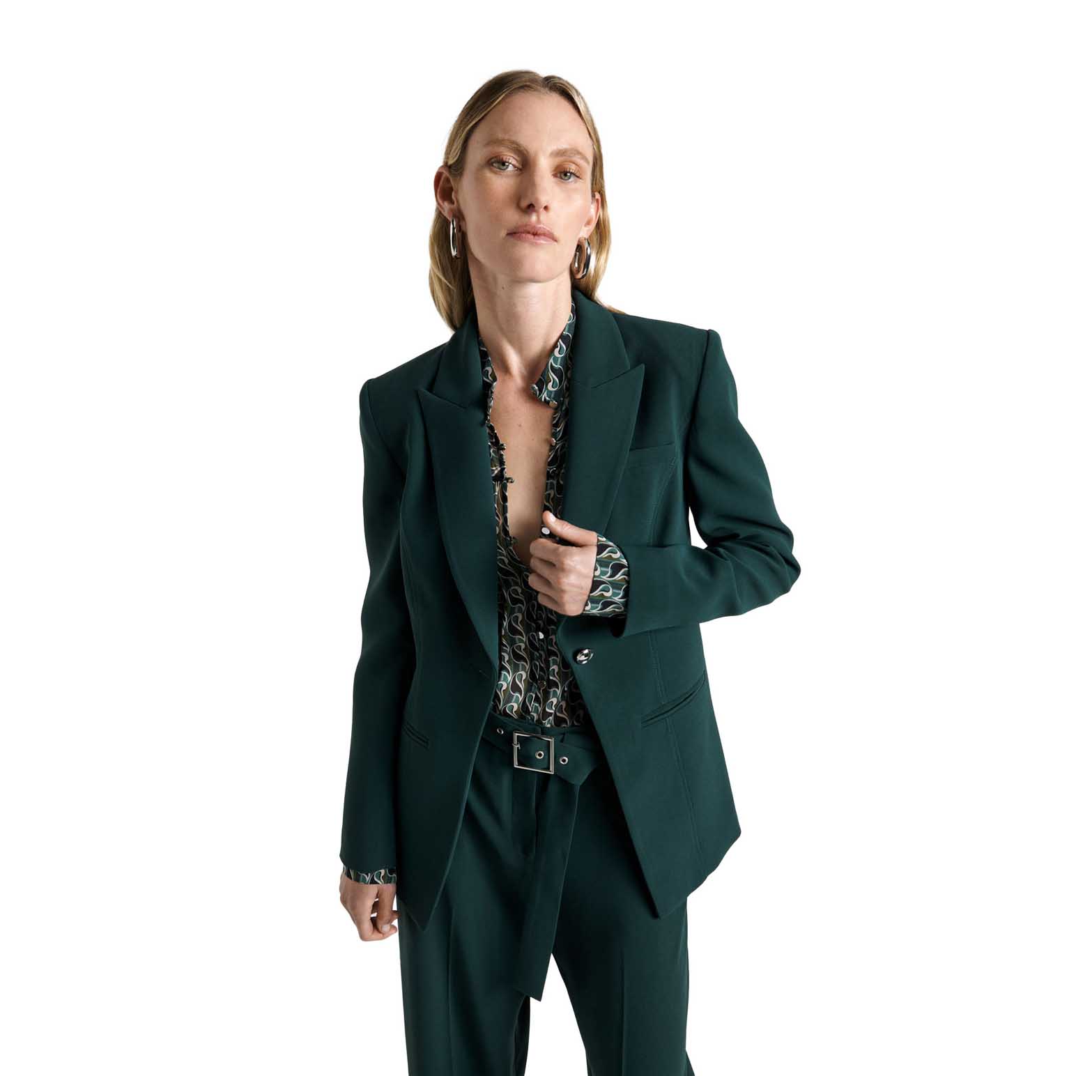 Cue Forest Hourglass Blazer